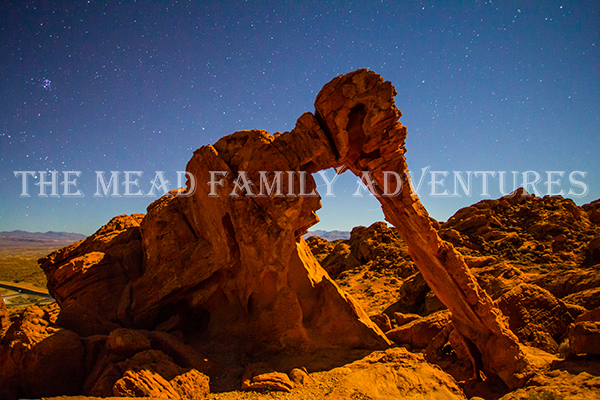 Elephant Rock by Moonlight, Valley of Fire, Nevada
